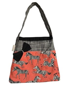 Women's Coral Zebra Print Mini Shoulder Bag